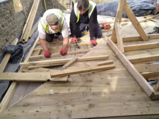 Tower roof timber work